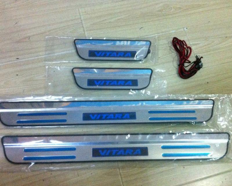 Suzuki Vitara 4 LY Edelstahl LED Einstiegs Leisten Tür Schweller Auflage Abdeckung
