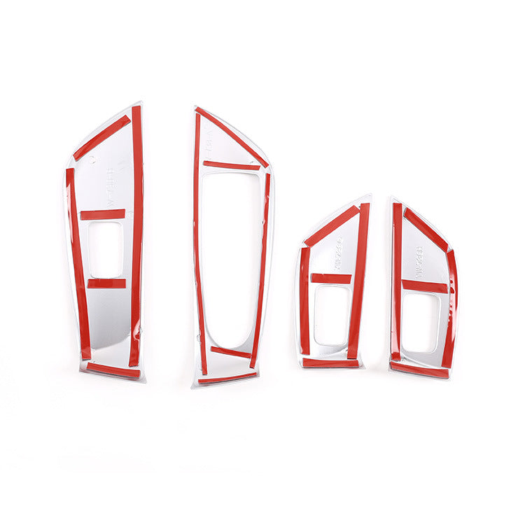 Chrom Fensterheberschalter Blenden für Mercedes-Benz E-Klasse W213 Langversion (2016–2021) – 4-teiliges Set, Fensterheber Rahmen Abdeckung