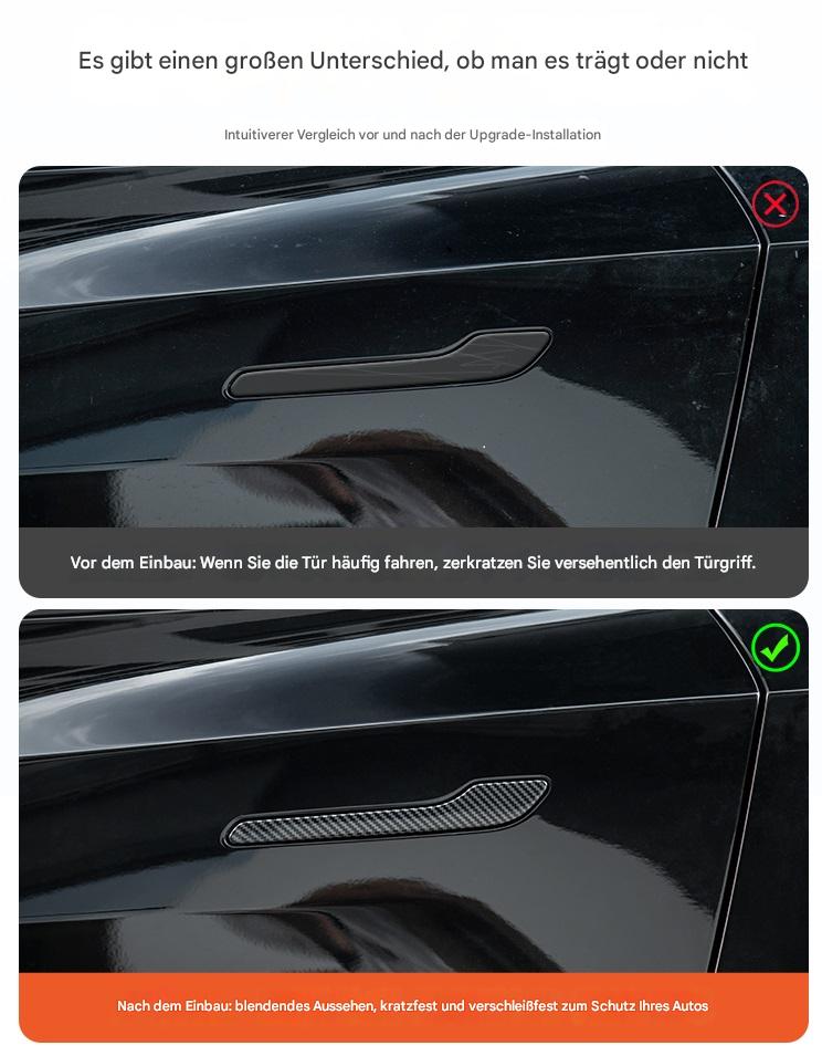 Tesla Model 3 / Y Türgriff Blenden – Echt Carbon Optik, Dekorleisten & Schutz Cover für neue Generation