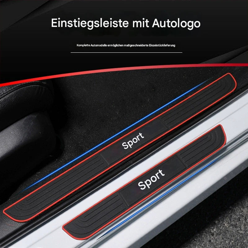 Auto Türschweller Schutzleisten mit Logo – Einstiegsleisten Schutz & Dekor Aufkleber Universal Tuning