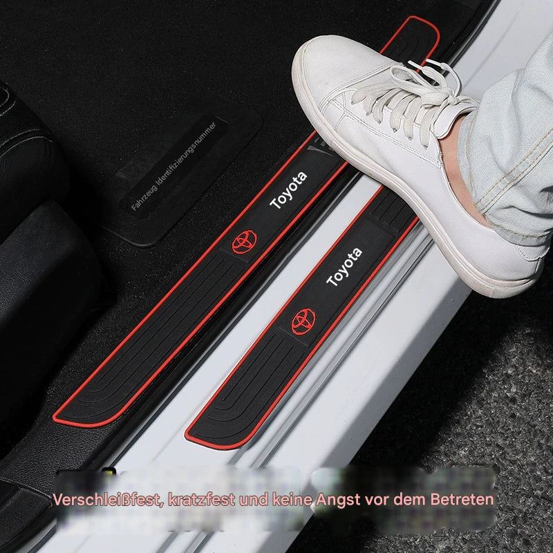Auto Türschweller Schutzleisten mit Logo – Einstiegsleisten Schutz & Dekor Aufkleber Universal Tuning