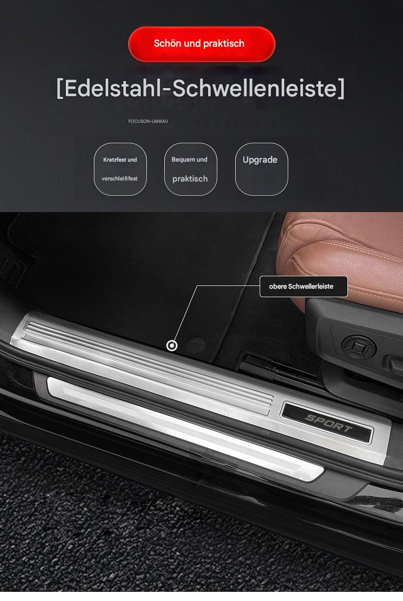 Einstiegsleisten Türschweller passend für Audi A6L / Q5 / A4L / A5 / Q3 – Edelstahl Welcome Pedal Innenraum Dekor & Tuning Zubehör