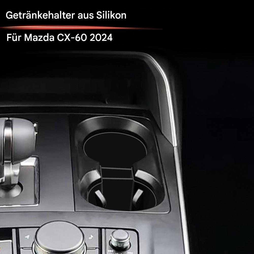 MAZDA CX-60 Silikon Getränkehalter Einsatz 2022 – Anti-Rutsch & Geräuschdämpfend, Mittelkonsole Cup Holder Schutz