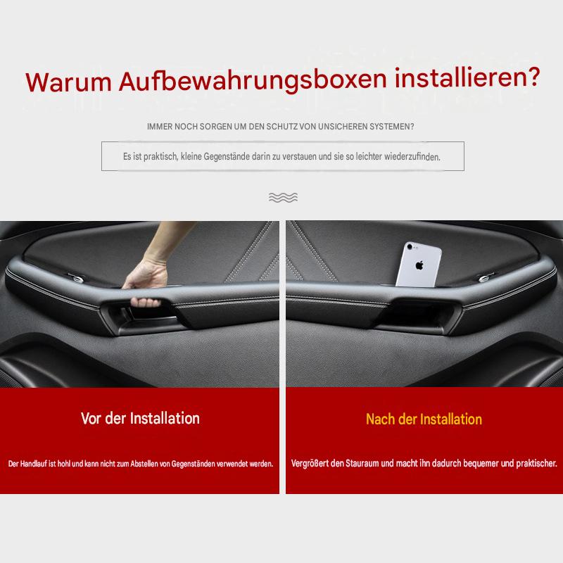1 Paar ABS Türgriff Aufbewahrungsbox passend für Volvo S90 V90 (2017–2026) | Türgriffbox Armlehnen Ablagebox Tuning Zubehör Einsteckmontage