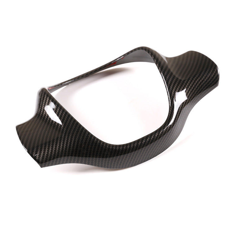 Lenkrad Dekorrahmen für Mercedes Smart Fortwo 450 (2009–2015) – ABS Carbon Look & Sport Rot, Sportliches Styling