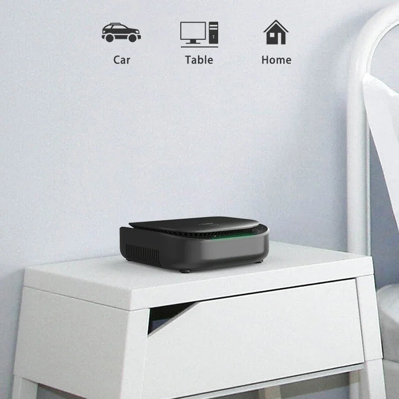 PM2.5-Anzeige Auto-Luftreiniger, tragbarer Mini-Luftreiniger für Autos und Desktop, reinigt Luftschadstoffe, USB-Luftreiniger