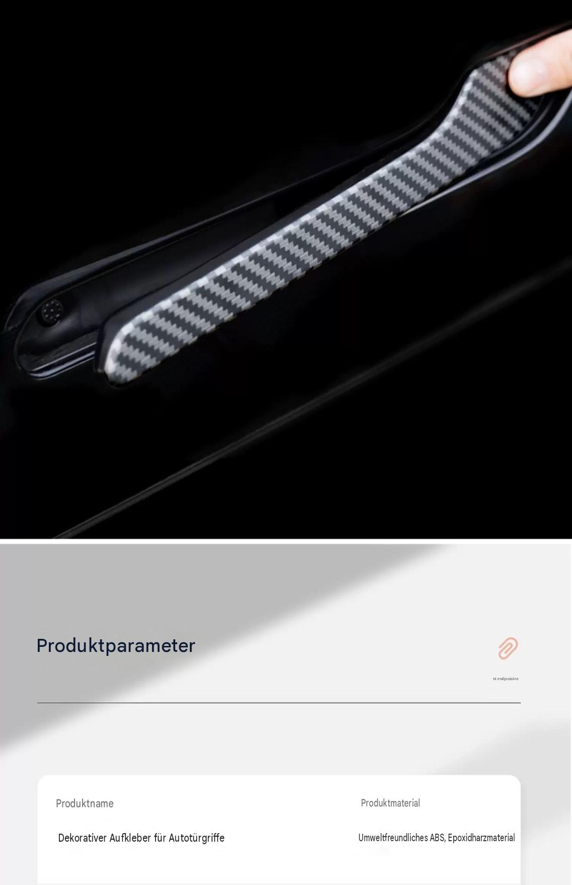 Tesla Model 3 / Y / Y L Türgriff-Abdeckungen in Carbon-Optik – ABS Türgriffschutz, Kratzschutz & Tuning Zubehör