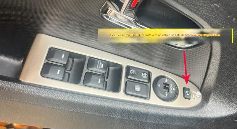 Fensterheberschalter Zierblenden für Kia Sportage (2011–2017) – Edelstahl Dekorahmen, 4-teilig