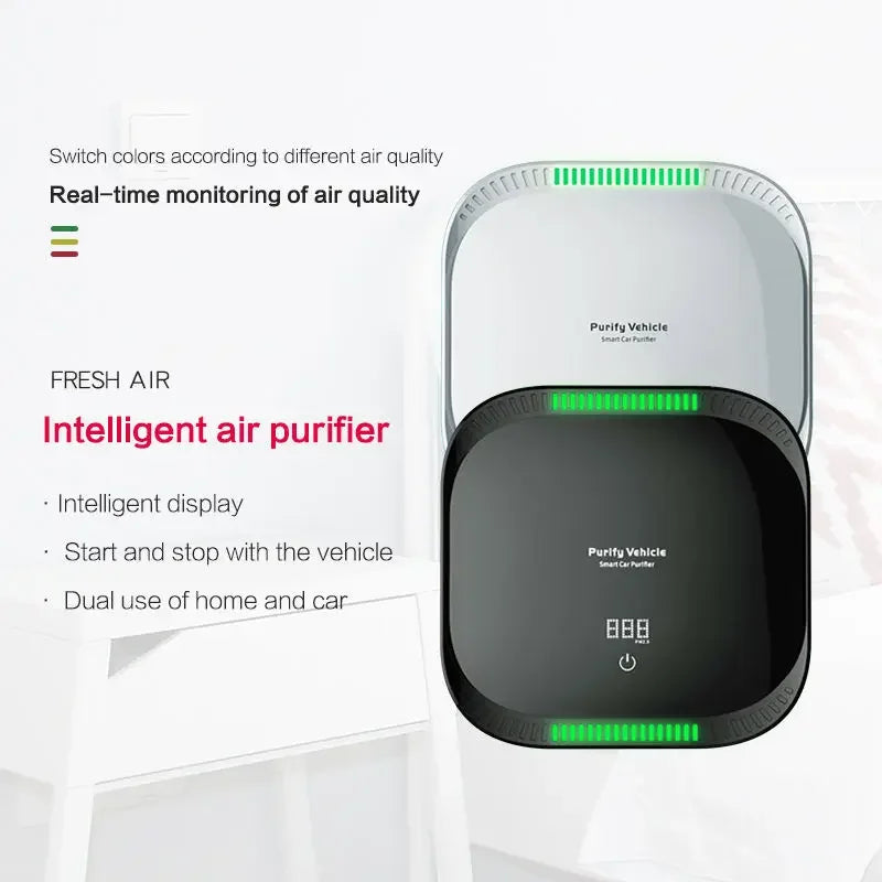 PM2.5-Anzeige Auto-Luftreiniger, tragbarer Mini-Luftreiniger für Autos und Desktop, reinigt Luftschadstoffe, USB-Luftreiniger