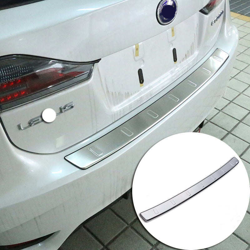 Passend für Lexus CT200h 2012–2020 – Kofferraum-Türschwellen-Schutzleiste, äußere hintere Schutzplatte aus Edelstahl