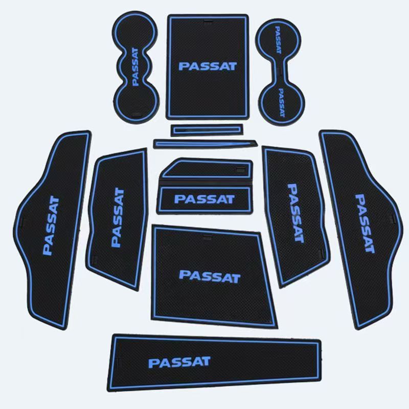 Passgenaue Latex Ablagefachmatten & Becherhaltermatten für VW Passat B8 Facelift 2019–2023 | Rutschfeste Staufach Einlagen Auto Innenraum Tuning Zubehör