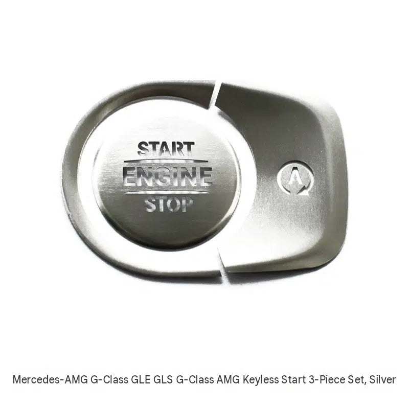 Hochwertige Aluminium Startknopf Dekor Abdeckung Tuning Zubehör passend für Mercedes A-Klasse B-Klasse GLB G-Klasse GLE GLS & AMG Modelle, Innenraum Modifikation