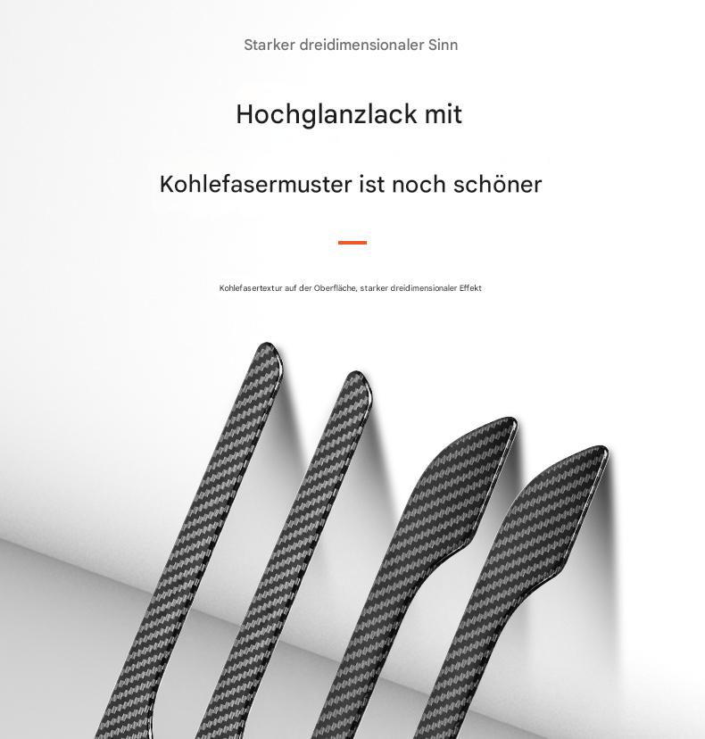 Tesla Model 3 / Y Türgriff Blenden – Echt Carbon Optik, Dekorleisten & Schutz Cover für neue Generation