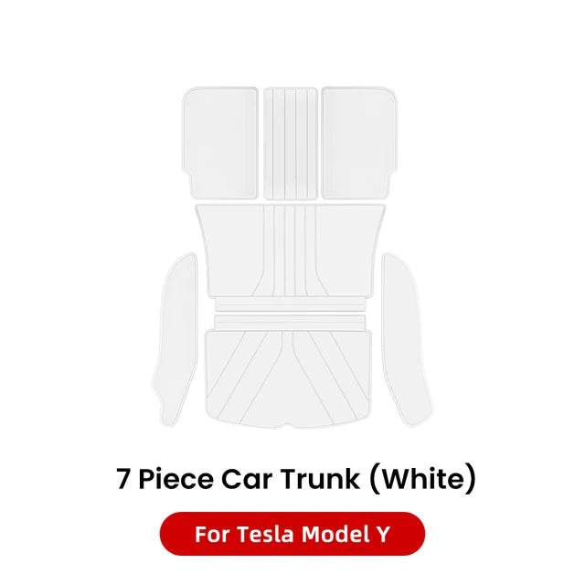 **YZ Hochwertige Kofferraummatte aus Leder für Tesla Model Y, maßgeschneiderte Vollabdeckung, wasserdichter Schutz, Autozubehör 2017-2024**