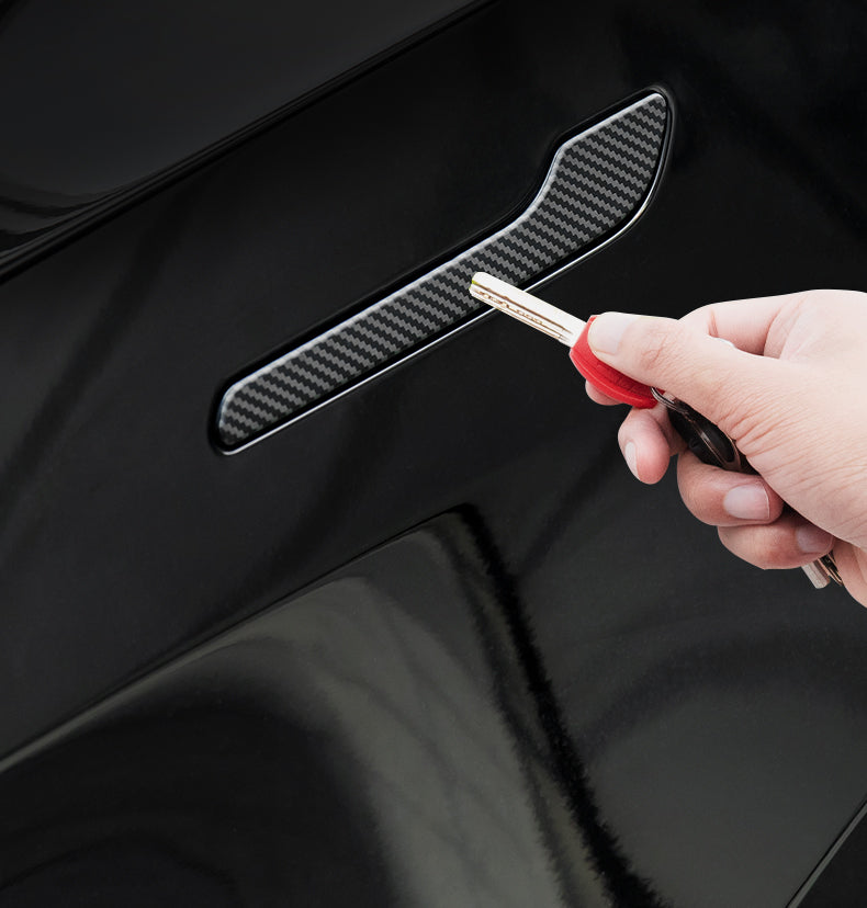Tesla Model 3 / Y Türgriff Blenden – Echt Carbon Optik, Dekorleisten & Schutz Cover für neue Generation