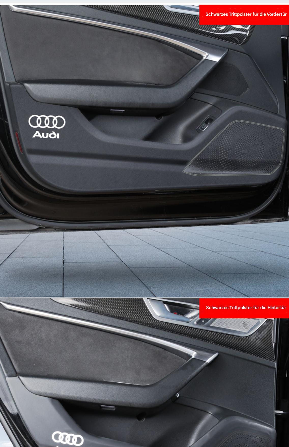 Tür-Kickschutzmatten für Audi A4L A6L A3 A5– Premium Leder Innenraumschutz, Anti-Tritt Schutzfolie & Auto Zubehör
