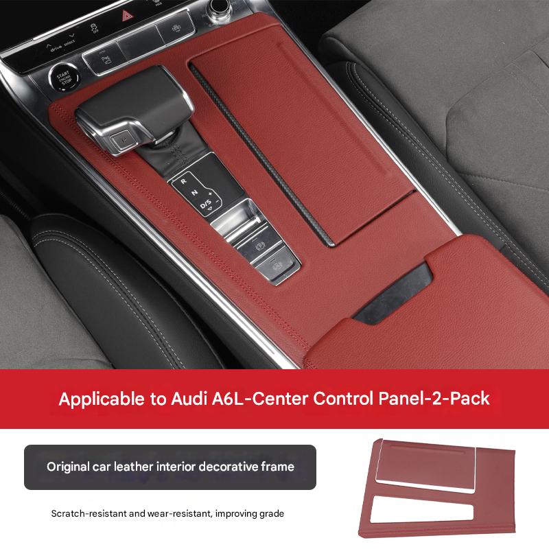 Leder Mittelkonsole Abdeckung für Audi A6L/A7 – Schaltknauf Blende & Schutzrahmen Innenraum Dekor