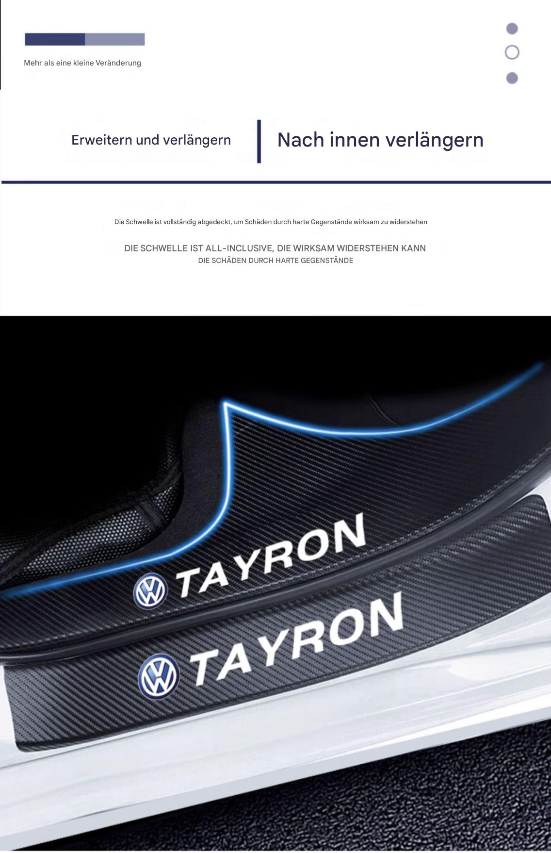 Einstiegsleisten & Türschweller-Schutz für VW Tayron 2024 – Edelstahl Einstiegsleisten mit Begrüßungsfunktion, Innenraum-Zubehör & Dekorleisten