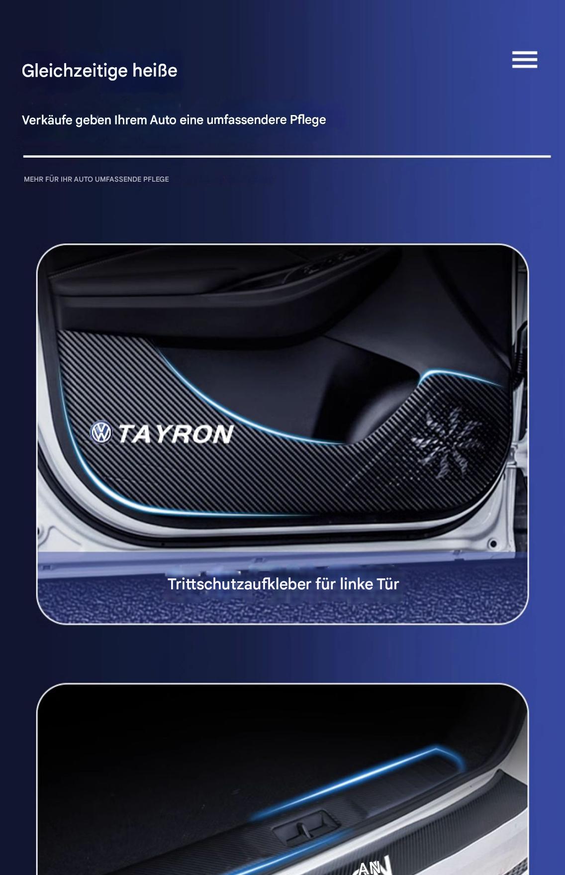 Einstiegsleisten & Türschweller-Schutz für VW Tayron 2024 – Edelstahl Einstiegsleisten mit Begrüßungsfunktion, Innenraum-Zubehör & Dekorleisten