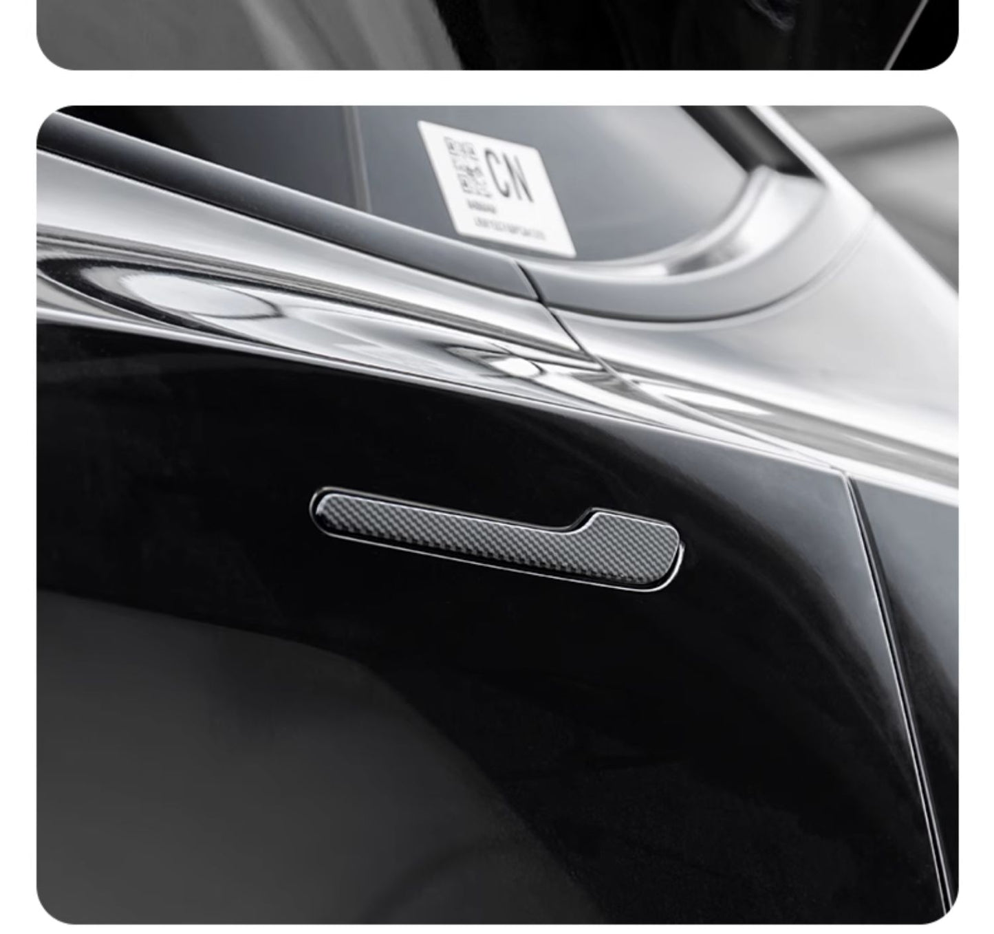 Tesla Model 3 / Y Türgriff Blenden – Echt Carbon Optik, Dekorleisten & Schutz Cover für neue Generation