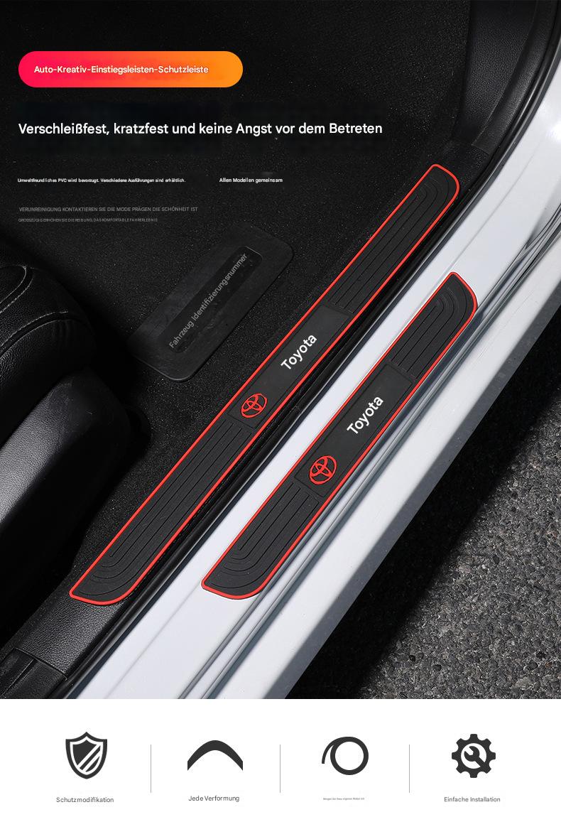 Auto Türschweller Schutzleisten mit Logo – Einstiegsleisten Schutz & Dekor Aufkleber Universal Tuning