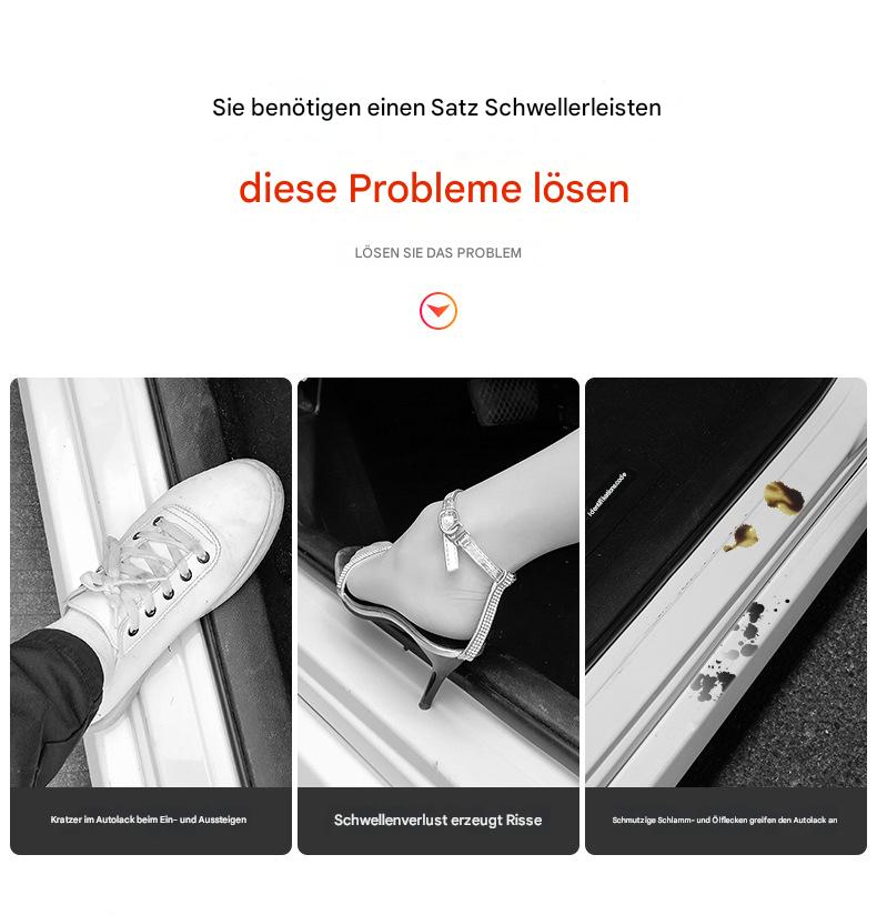 Auto Türschweller Schutzleisten mit Logo – Einstiegsleisten Schutz & Dekor Aufkleber Universal Tuning