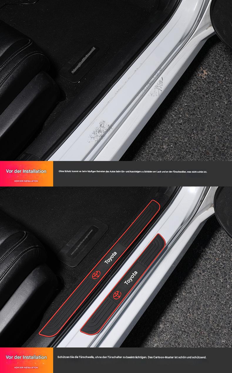 Auto Türschweller Schutzleisten mit Logo – Einstiegsleisten Schutz & Dekor Aufkleber Universal Tuning