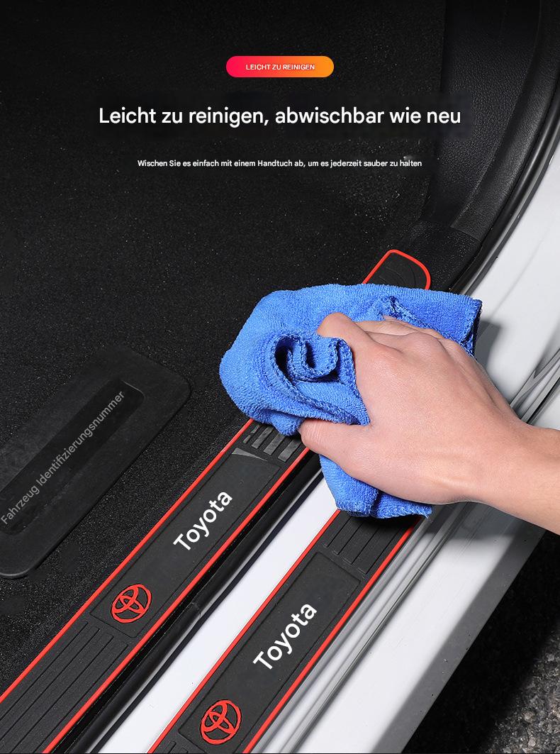Auto Türschweller Schutzleisten mit Logo – Einstiegsleisten Schutz & Dekor Aufkleber Universal Tuning