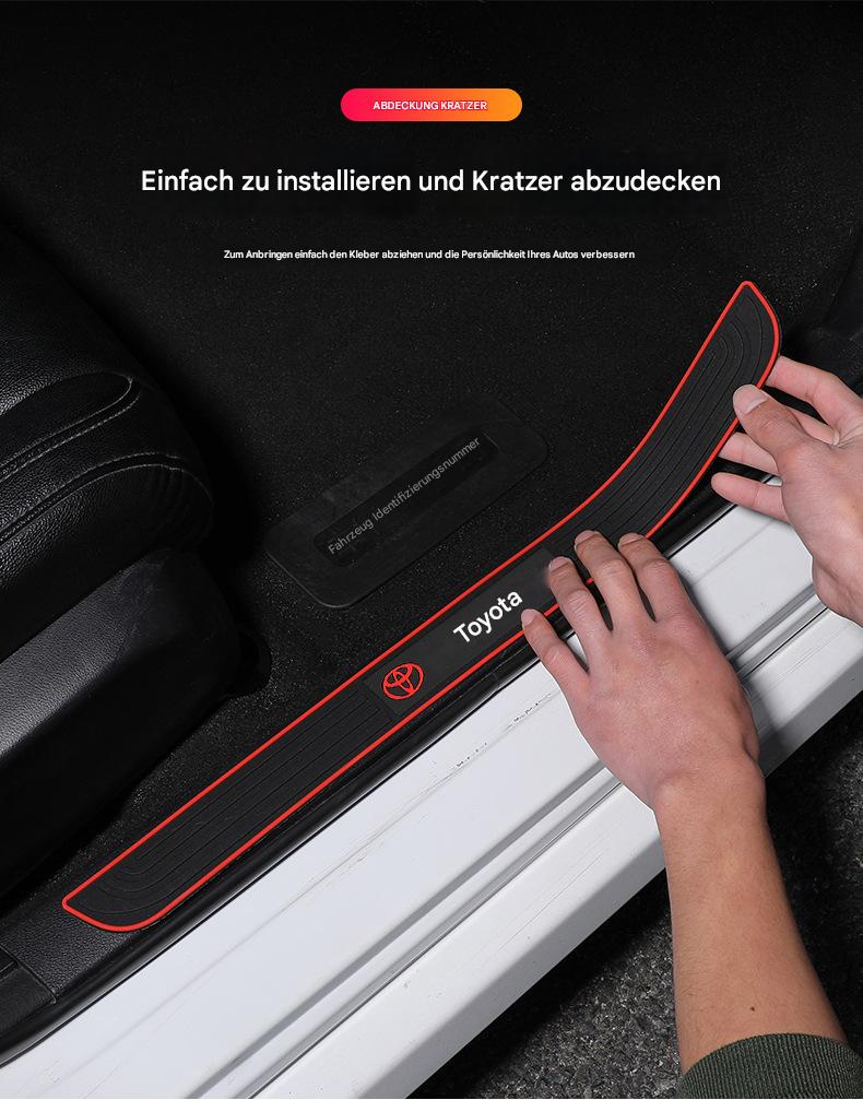 Auto Türschweller Schutzleisten mit Logo – Einstiegsleisten Schutz & Dekor Aufkleber Universal Tuning