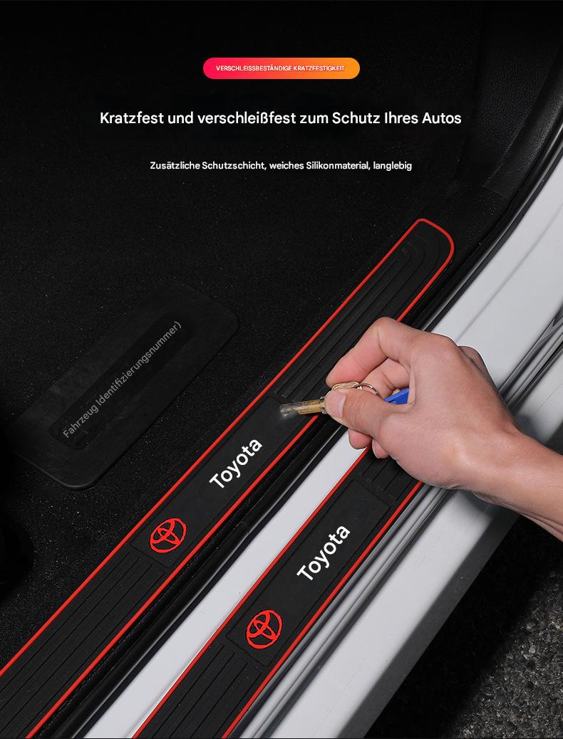Auto Türschweller Schutzleisten mit Logo – Einstiegsleisten Schutz & Dekor Aufkleber Universal Tuning