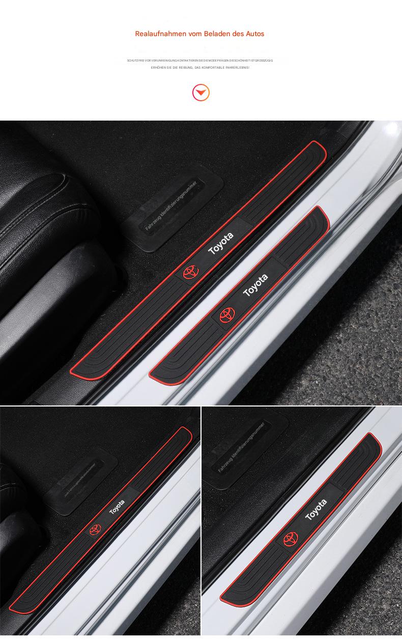 Auto Türschweller Schutzleisten mit Logo – Einstiegsleisten Schutz & Dekor Aufkleber Universal Tuning