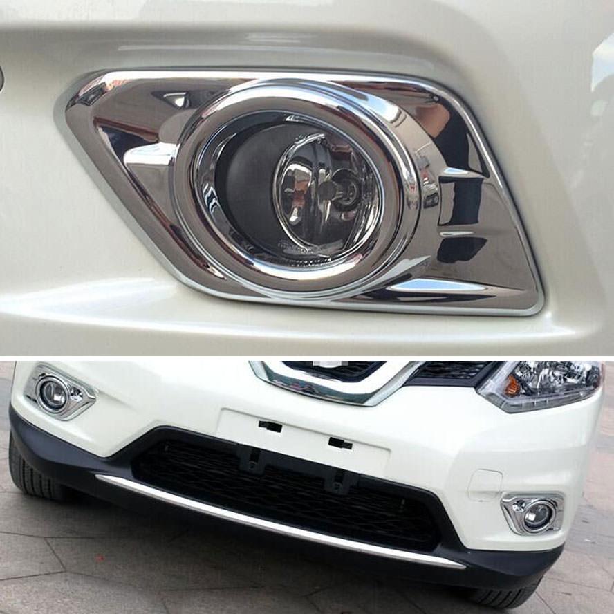 Nissan X-Trail T32 Chrom Nebelscheinwerfer Licht Abdeckung Rahmen Vorne