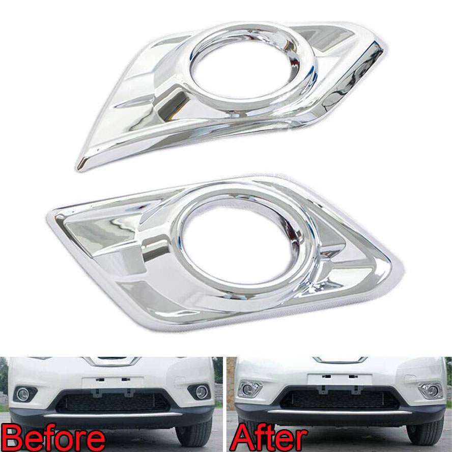 Nissan X-Trail T32 Chrom Nebelscheinwerfer Licht Abdeckung Rahmen Vorne