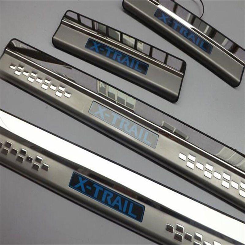 Nissan X-Trail T32 Chrom LED Einstiegs Leisten Tür Schweller Auflage Abdeckung