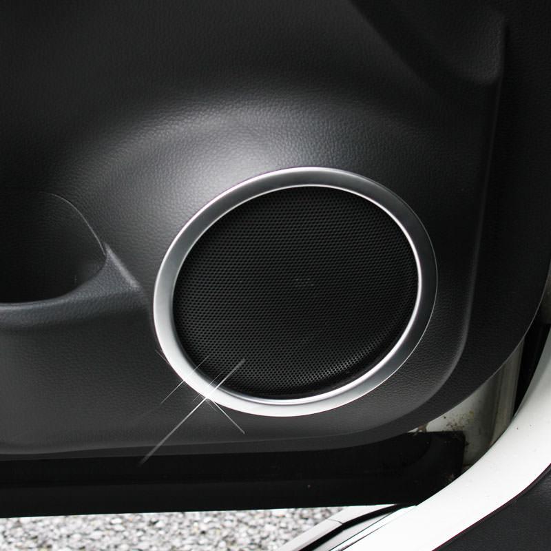 Nissan Qashqai J11 Chrom Tür Lautsprecher Ringe Rahmen Abdeckung Blende