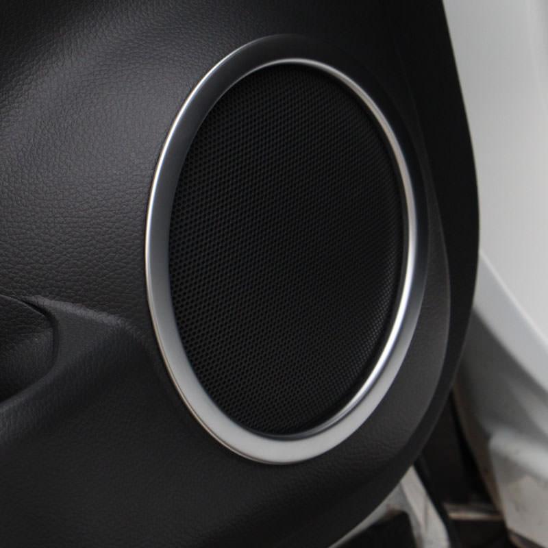 Nissan Qashqai J11 Chrom Tür Lautsprecher Ringe Rahmen Abdeckung Blende
