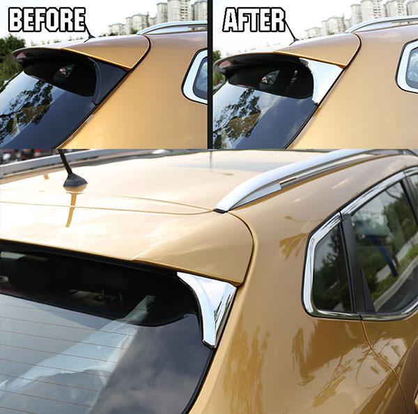 Nissan Qashqai J11 Chrom Dreieck Fenster Hinten Abdeckung Rahmen