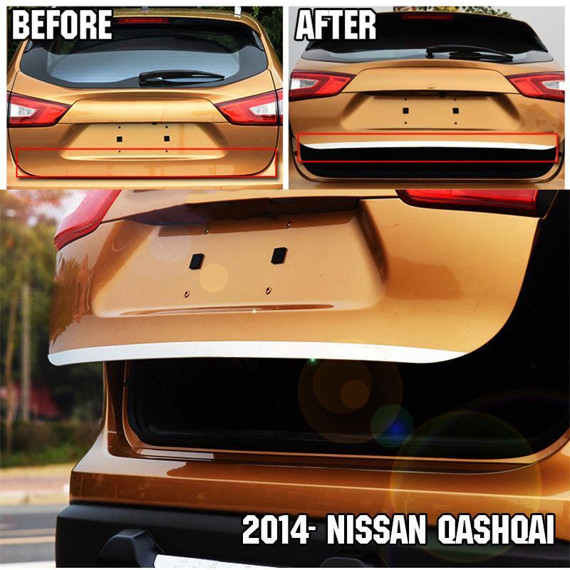 Nissan Qashqai J11 Chrom Kofferraum Gepäckraum Abdeckung Hinten Leiste