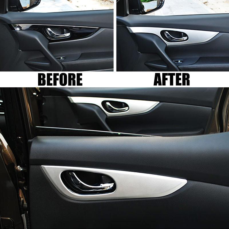 Nissan Qashqai J11 Chrom Türgriff Schalen Tür Abdeckung Blende Rahmen