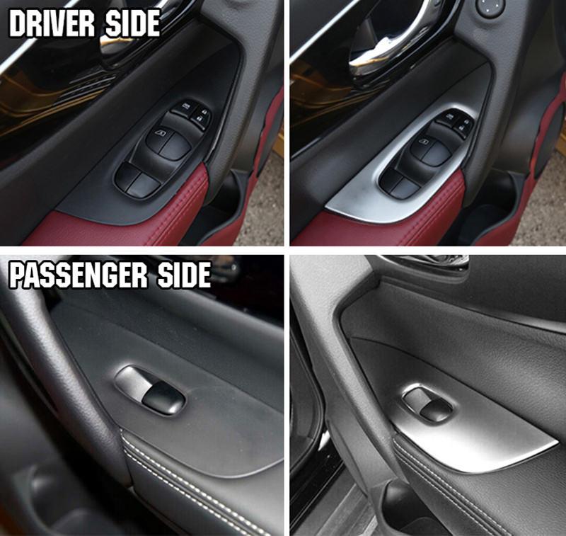 Nissan Qashqai J11 Chrom Abdeckung Fenster Heber Schalter Taster Rahmen