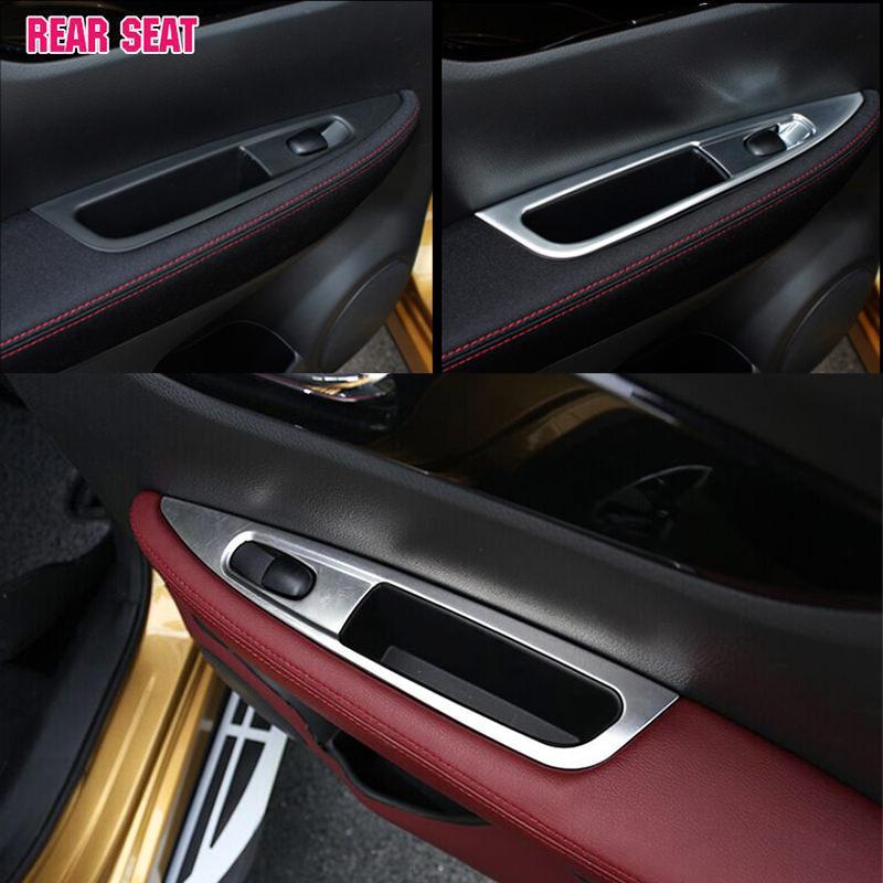 Nissan Qashqai J11 Chrom Abdeckung Fenster Heber Schalter Taster Rahmen