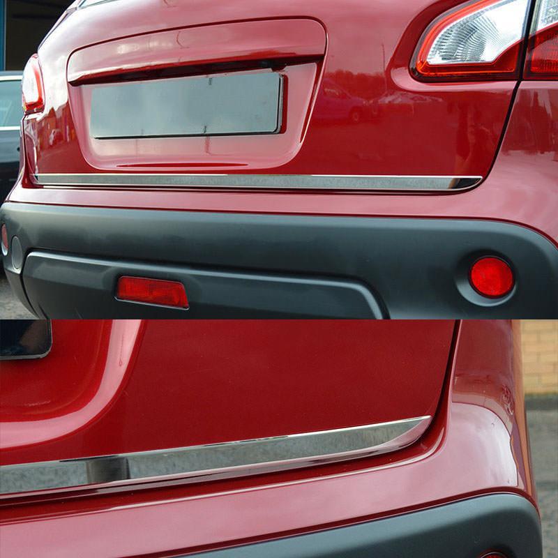 Nissan Qashqai J10 Chrom Kofferraum Gepäckraum Abdeckung Hinten Leiste