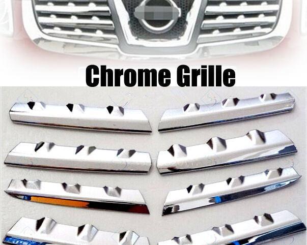 Nissan Qashqai J10 Chrom Kühlergrill Gitter Niere Streifen Abdeckung Leiste