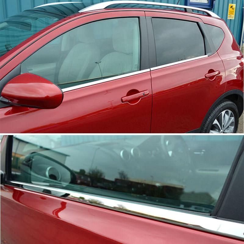 Nissan Qashqai J10 Chrom Tür Fenster Leisten Abdeckung