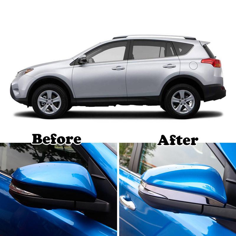 Toyota RAV4 4 XA40 Chrom Rückspiegel Seitenspiegel Abdeckung Blende Rahmen