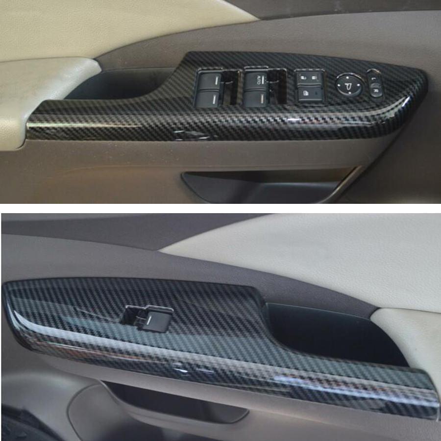 Honda CRV Carbon Abdeckung Fenster Heber Schalter Taster Rahmen