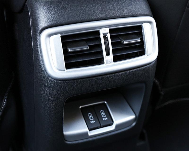 Honda CRV Chrom Carbon Mittelkonsole Armlehne Luftdüsen Lüftung Abdeckung Rahmen