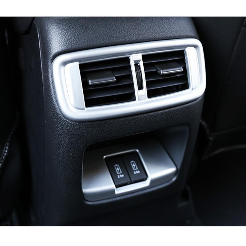 Honda CRV Chrom Carbon Mittelkonsole Armlehne Luftdüsen Lüftung Abdeckung Rahmen