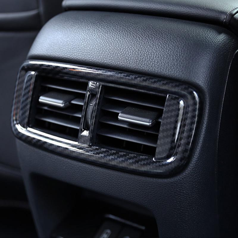 Honda CRV Chrom Carbon Mittelkonsole Armlehne Luftdüsen Lüftung Abdeckung Rahmen