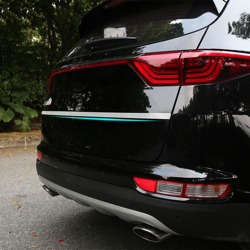 Kia Sportage 4 QL Chrom Kofferraum Gepäckraum Abdeckung Hinten Leiste